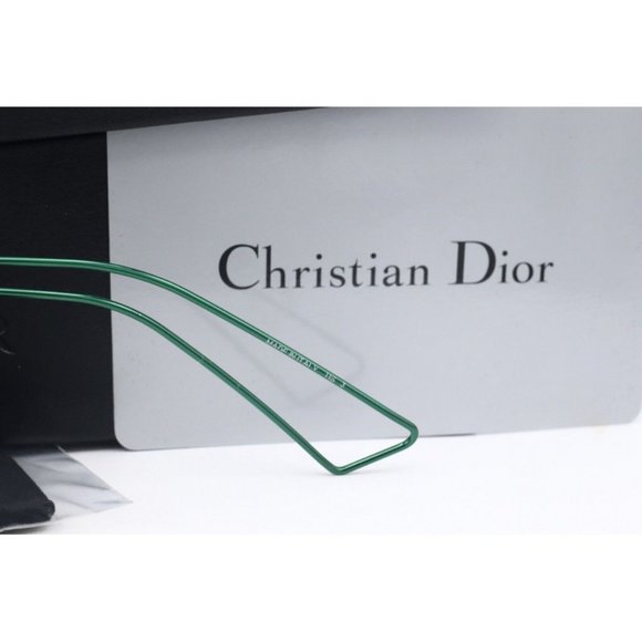 Christian Dior Sculpt HS 3 Cat Eye Green Sunglasses Green Mirrored Lenses 63mm - Picture 5 of 7